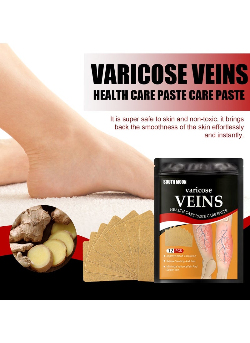 SOUTH MOON 3-PACK Vein Soothing Health Patch, Reduce Varicose Veins, Relieve Swelling And Pain 12pcs*3  - Image 4