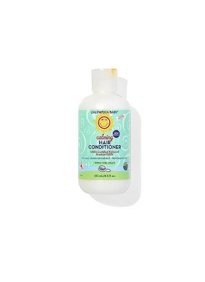 California Baby Calming Hair Conditioner ; 100% Plantbased Ingredients ; Softens & Detangles ; Lavender Scent ; Conditioner For Dry Hair ; Allergyfriendly ; Baby Conditioner & Kids Conditioner ; 251 Ml / 8.5 Oz.  - Image 1