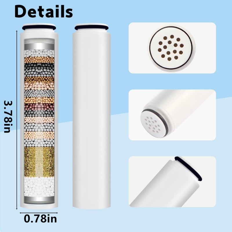 Linsuely 4 Pack Replacement Filters Compatible With CobbeÂ® Handheld Shower Head,Water Filter For Water Softening,Removes Chlorine(White) - Image 2