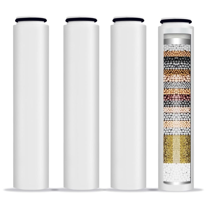 Linsuely 4 Pack Replacement Filters Compatible With CobbeÂ® Handheld Shower Head,Water Filter For Water Softening,Removes Chlorine(White) - Image 1