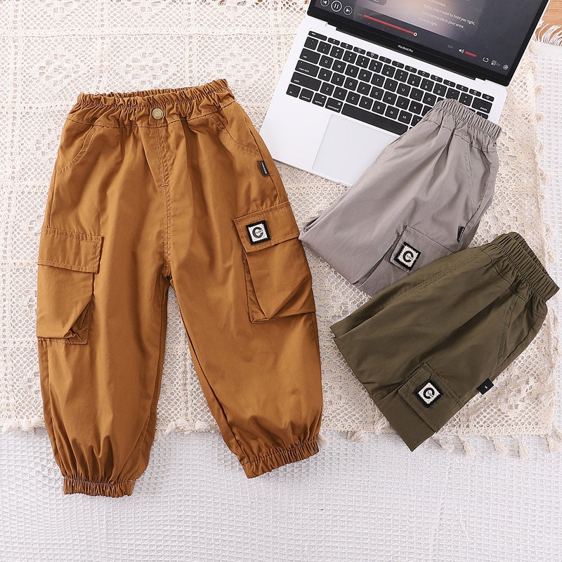 Girls' Long Pants 2025 Thin Children'S Fashionable Casual Pants Loose Trendy Pants Boys' Pants - Image 2