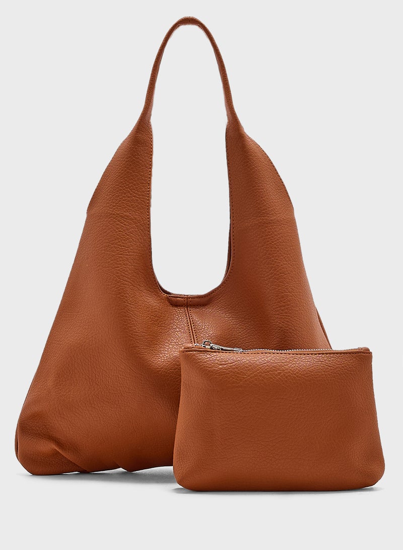 Ginger Large Mild Grain Hobo Bag  - Image 1