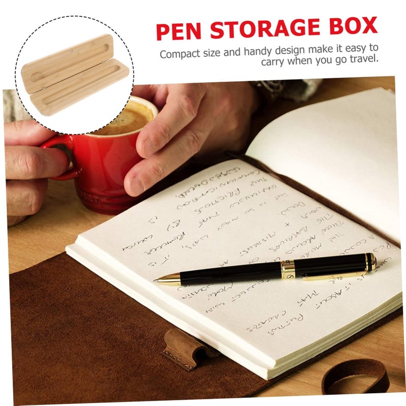 Elegant Wooden Pen Box Single Pen Case Stationery Organizer For Office Student Gift With Smooth Finish Portable Storage - Image 4