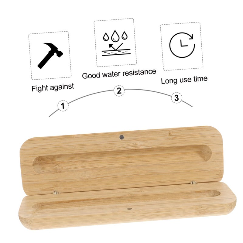 Elegant Wooden Pen Box Single Pen Case Stationery Organizer For Office Student Gift With Smooth Finish Portable Storage - Image 3