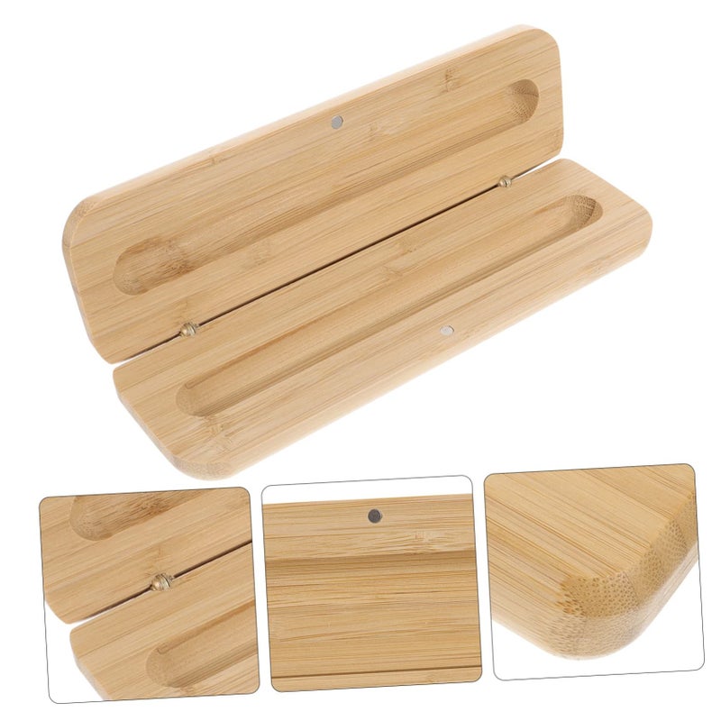 Elegant Wooden Pen Box Single Pen Case Stationery Organizer For Office Student Gift With Smooth Finish Portable Storage - Image 5