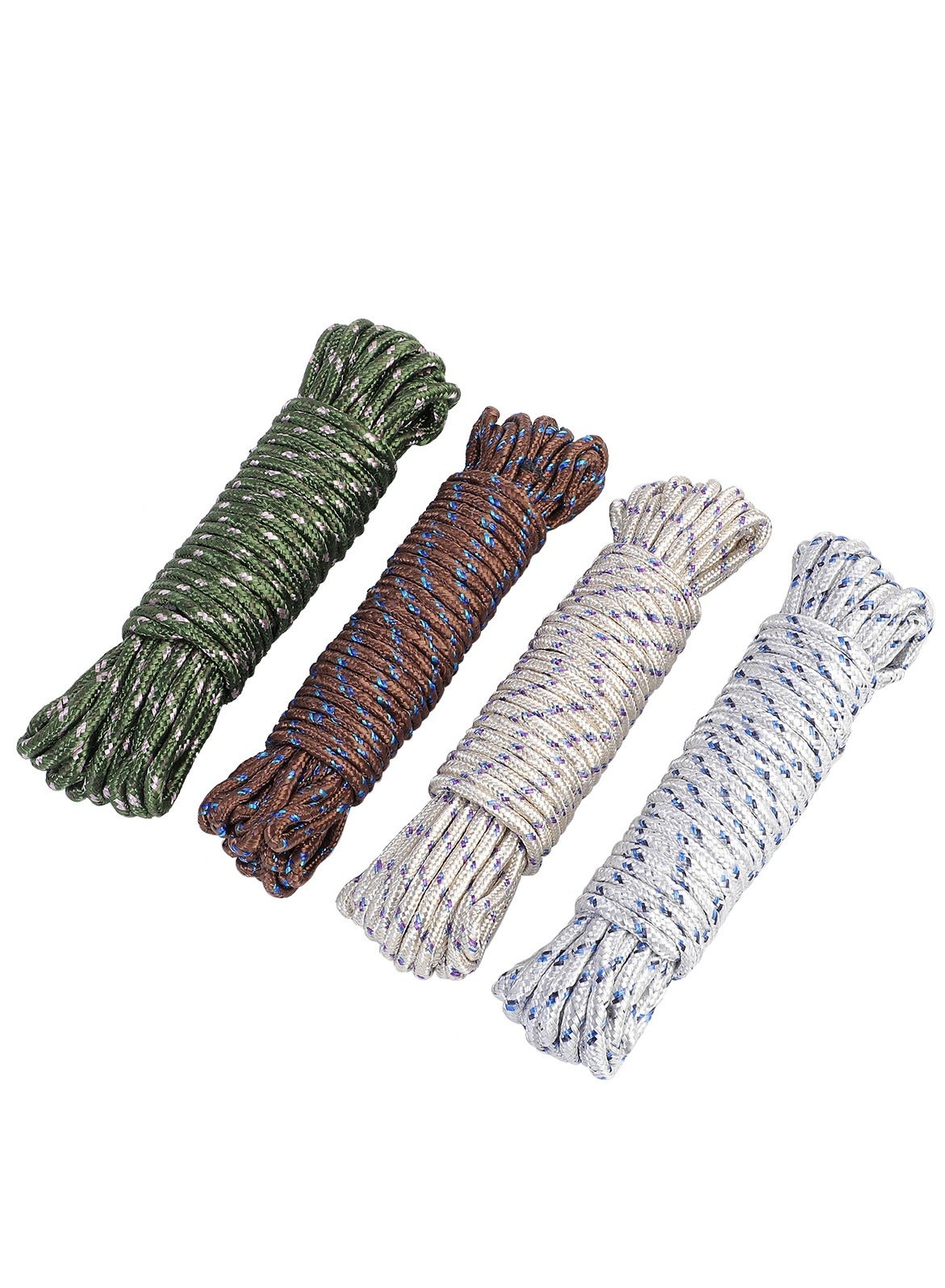 Florescence Rope LAWAZIM 4PCS Set Rope 5mm*10m| Fluorescent Reflective Guyline Tent Rope ...