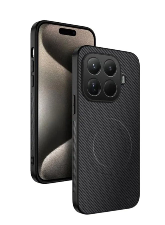 Carbon Fiber Case Compatible with Xiaomi Mi 15T Pro Cover with Wireless Charging, Ultra-thin Matte Anti Shock and Anti Fall Magnetic Cover for Xiaomi 15T Pro - Image 1