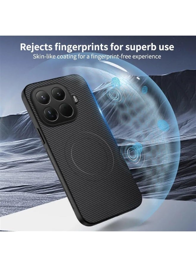 Carbon Fiber Case Compatible with Xiaomi Mi 15T Pro Cover with Wireless Charging, Ultra-thin Matte Anti Shock and Anti Fall Magnetic Cover for Xiaomi 15T Pro - Image 3