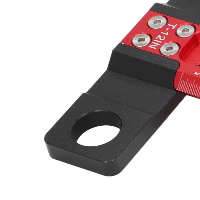 مسطرة الألومنيوم ذات الثقوب للعلامات والخطوط لأعمال النجارة 30.5 سم 12 بوصة - Image 3