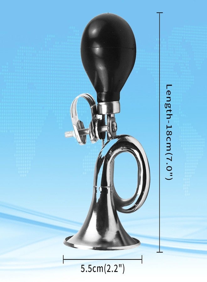 XCRUI Bugle Horn, Loud Bike Horn for Adults Classic Vintage Metal Clown Horn for Golf Cart Bicycles Motorcyc - Image 5