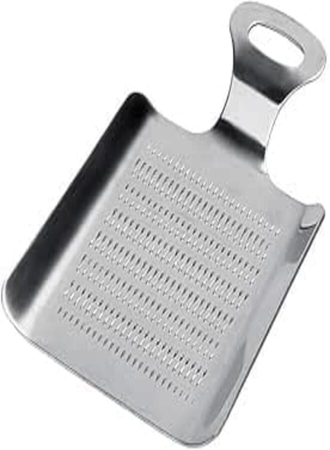 Spaceshoop Garlic Device,stainless steel grater,Wasabi Grater Crushed Garlic Device Kitchen Tools Stainless Steel (Silver)