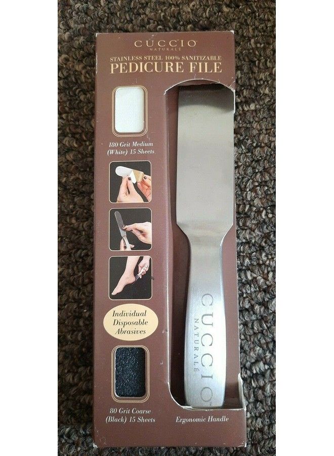 Cuccio Naturale Reusable Stainless Steel Pedicure File Kit With Extra Refills - Image 1