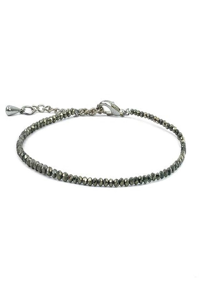 DEVAMA THE DIVINE Raw Pyrite Anklet for Women, Natural Unpolished Pyrite Stone, Lightweight Spiritual Anklet for Daily Use and Gifting, Wealth Protection and Confidence - Image 2