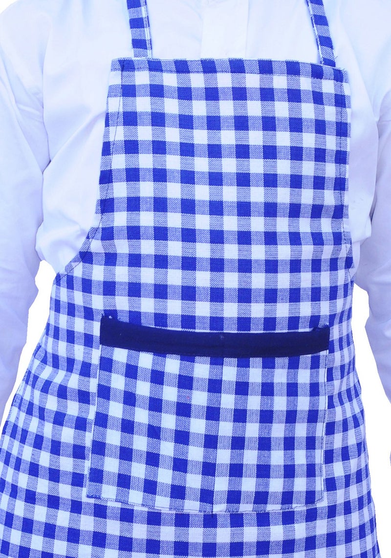 Switchon waterproof kids checks Apron for multi purpose cooking painting and school apron with front pocket pack of 2 apron5 yr to 12 yrs - Image 3