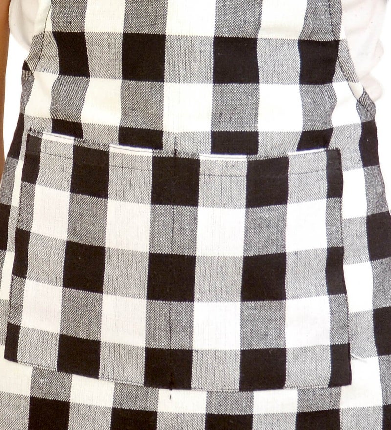 Switchon waterproof kids checks Apron for multi purpose cooking painting and school apron with front pocket pack of 2 apron5 yr to 12 yrs - Image 4