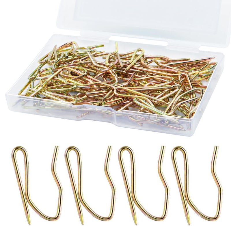 Sopito 1.2 Inches Curtain Hooks, Sopito 58pcs Metal Drapery Hooks and Pins for Door Window Shower Curtain, Copper - Image 1