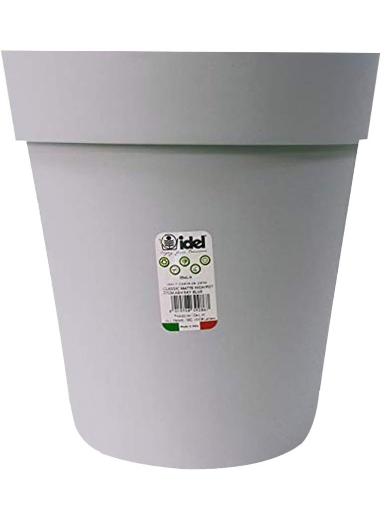 أيدل وعاء نبات دائري غير لامع من إيدل كلاسيك - أصيص زهور بلاستيكي خفيف الوزن للاستخدام الداخلي والخارجي - وعاء حديقة زخرفي للبلكونة والمنزل والمكتب - متوفر بأحجام 27 سم، 32 سم، 45 سم - Image 1