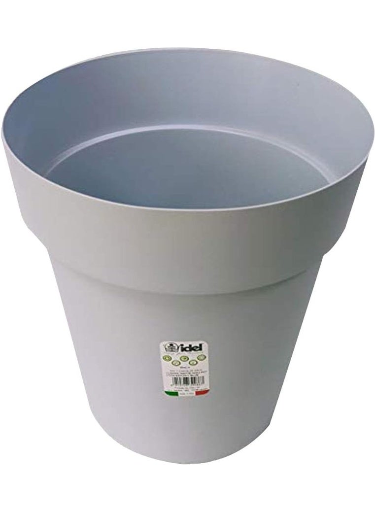 أيدل وعاء نبات دائري غير لامع من إيدل كلاسيك - أصيص زهور بلاستيكي خفيف الوزن للاستخدام الداخلي والخارجي - وعاء حديقة زخرفي للبلكونة والمنزل والمكتب - متوفر بأحجام 27 سم، 32 سم، 45 سم - Image 3