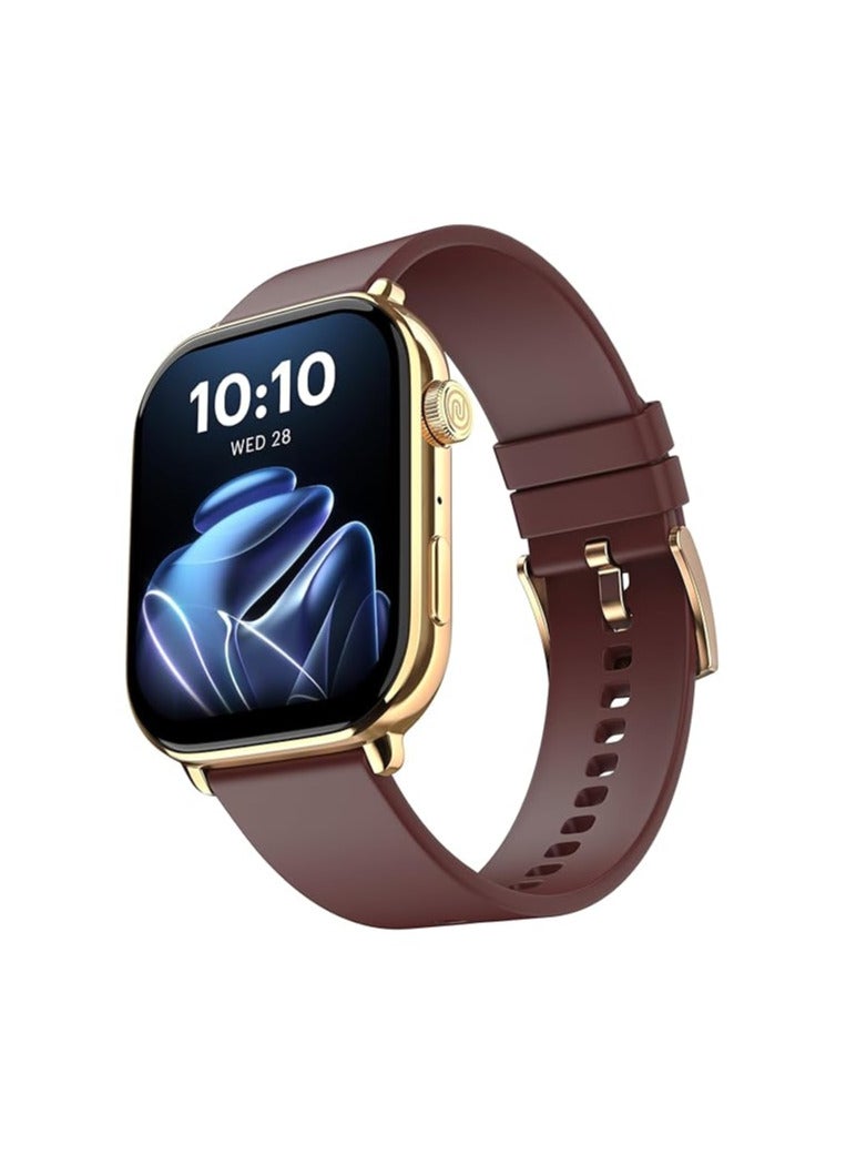 Noise Pulse 4 Max Smart Watch with AI Create (India'a 1st Ever with Unlimited Watch Faces), AI Search, 1.96" AMOLED Display, Functional Crown, Premium Metallic Finish, Health Suite (Deep Wine)  - Image 1