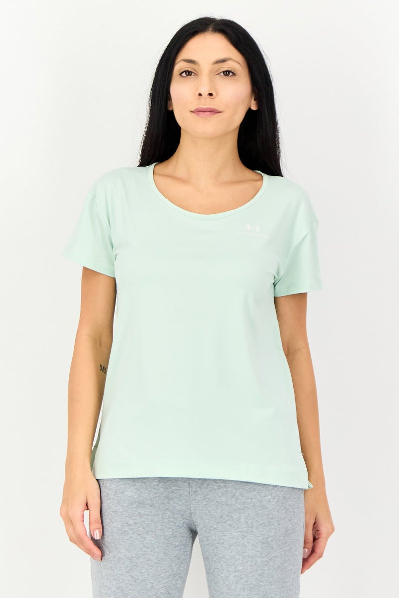 UNDER ARMOUR Women Sportswear Fit Training T-Shirt, Light Mint - Image 1