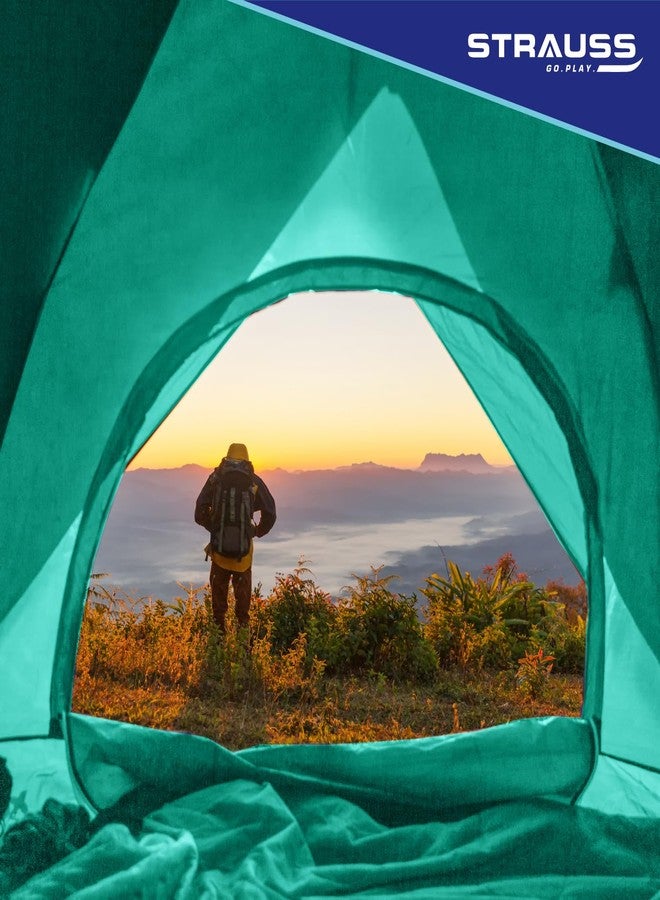 STRAUSS Portable Tent for Camping | Ideal for 2 Persons | Easy Setup for Picnic, Travel, Hiking, Trekking, Outdoor Camping | Waterproof and Windproof Tent | Superior Air Ventilation, Multicolor - Image 5