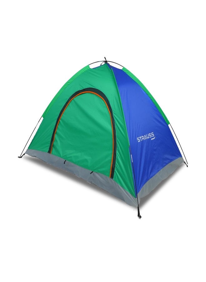 STRAUSS Portable Tent for Camping | Ideal for 2 Persons | Easy Setup for Picnic, Travel, Hiking, Trekking, Outdoor Camping | Waterproof and Windproof Tent | Superior Air Ventilation, Multicolor - Image 1