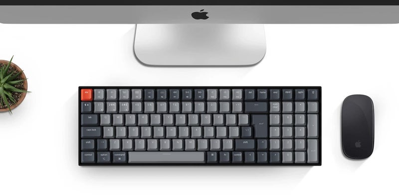Keychron لوحة مفاتيح الألعاب الميكانيكية اللاسلكية Keychron K4 مع إضاءة خلفية LED بيضاء / مفتاح Gateron بني / سلكي USB C / تخطيط ISO-UK بنسبة 96%، لوحة مفاتيح كمبيوتر بلوتوث 100 مفتاح لجهاز Mac و Windows PC - الإصدار 2 - Image 2