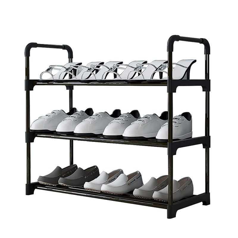 XIANGLV Shoe Rack 3Tier Shoe Rack Small Can Hold 9 Pairs of Shoes Shoe Shelf Storage OrganizerAntiRust Coating Suitable for Dormitory Rental House BalconyStacking up Shoe Shelf