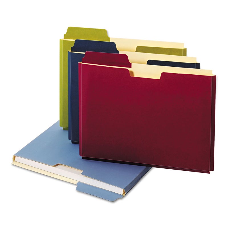 Pendaflex Globe-Weis/Pendaflex File Folder Pockets, 150 Sheet Capacity, Letter Size, Double Top, 1/3 Cut Tabs, Assorted Colors, 10 Pack (FP153L10 ASST) - Image 1