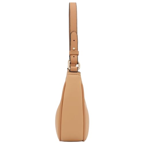 FashionPuzzle Small Crescent Shoulder Bag Underarm Purse (Light Tan) - Image 3