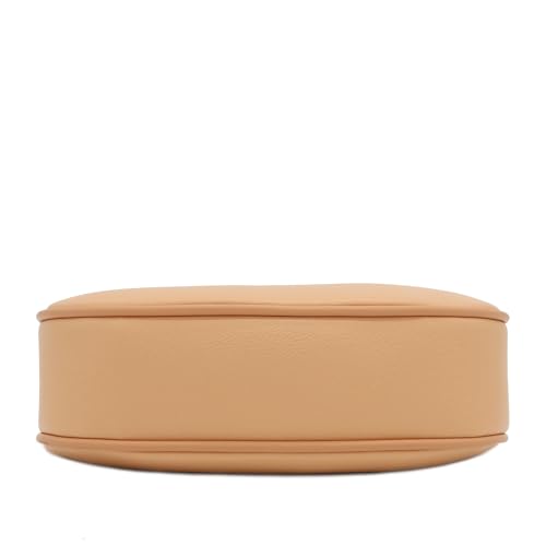 FashionPuzzle Small Crescent Shoulder Bag Underarm Purse (Light Tan) - Image 4