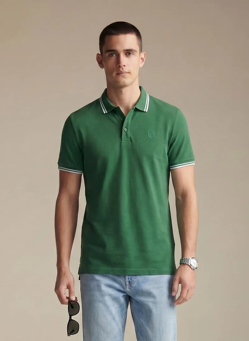 بيينغ هيومان Polo Collar Pure Cotton T-shirt