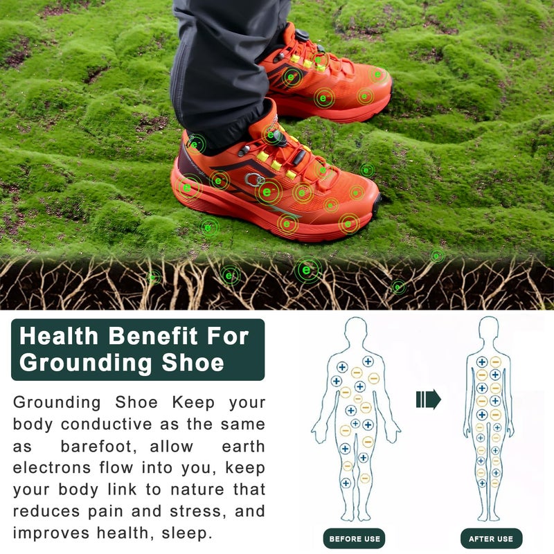 earthinglife حذاء جري Trail من Earthinglife للرجال - اتصال بالأرض للشفاء الطبيعي، أحذية مشي مقاومة للماء مع نعل مطاطي مضاد للانزلاق - Image 4