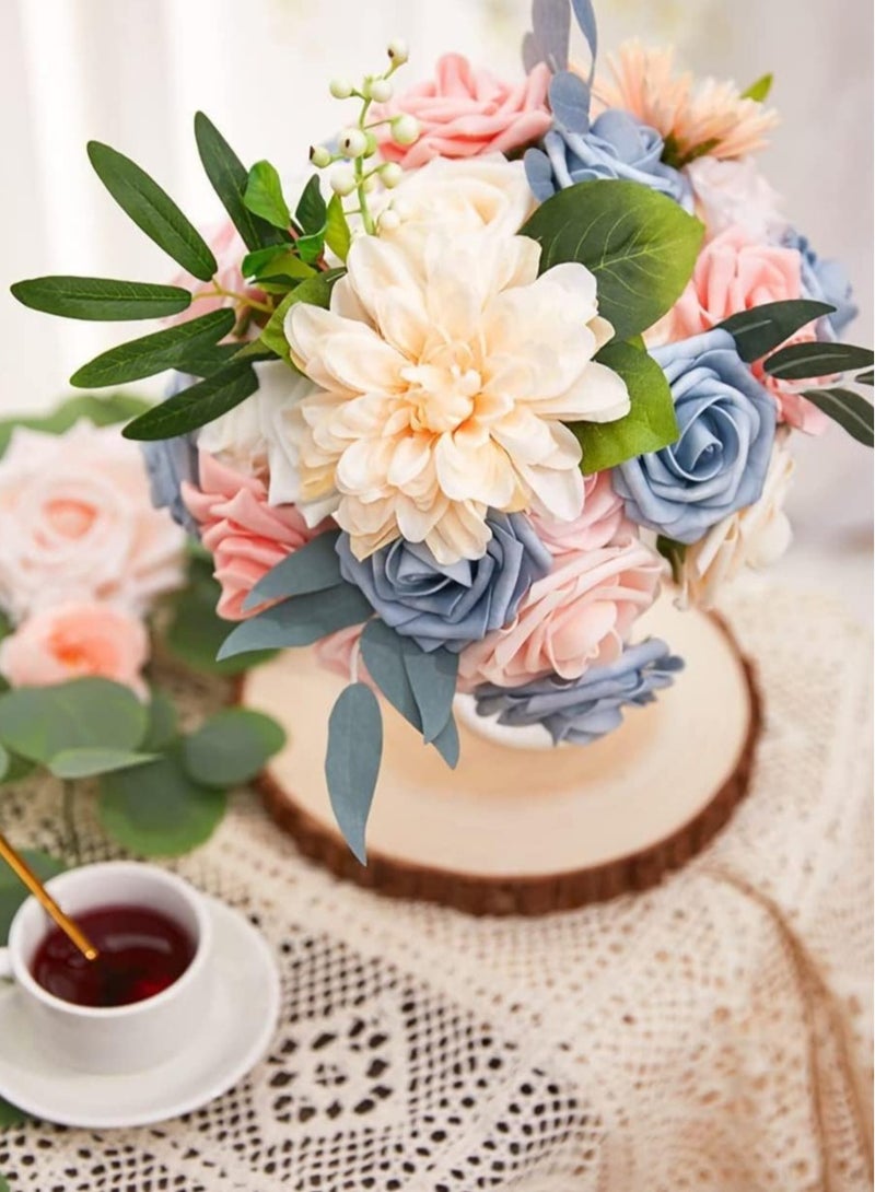 SYOSI Artificial Flowers Combo Box Set Pink Wedding Flowers - Image 3