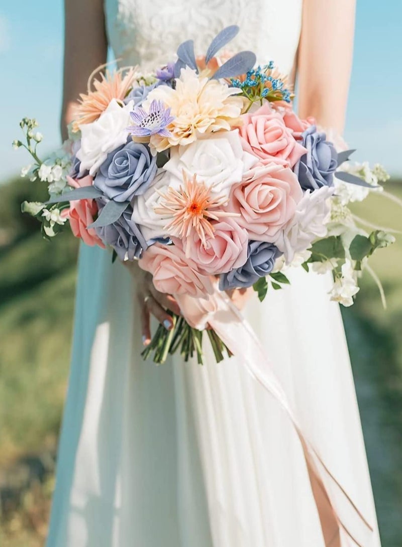 SYOSI Artificial Flowers Combo Box Set Pink Wedding Flowers - Image 2