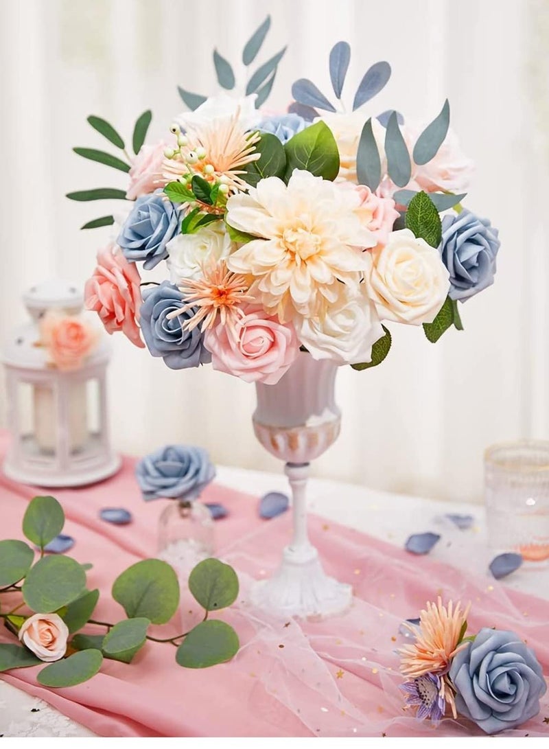 SYOSI Artificial Flowers Combo Box Set Pink Wedding Flowers - Image 4
