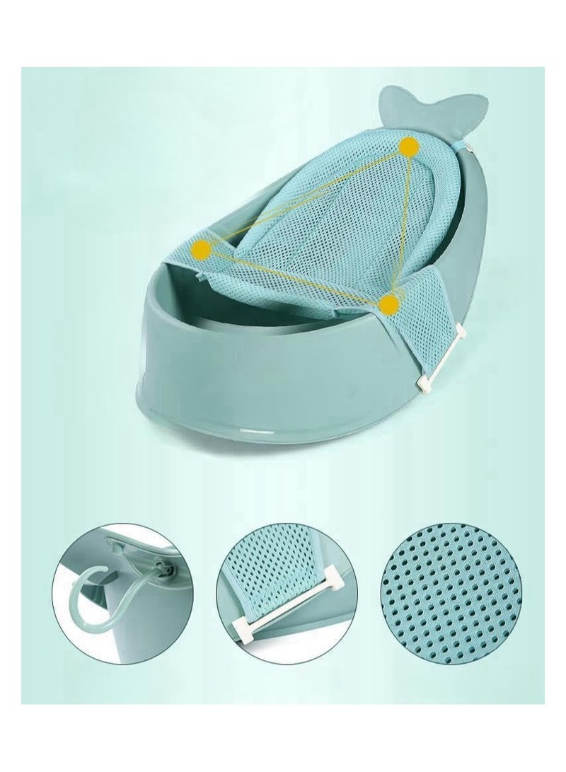 BLOOMING TIME Fish Shape Baby Bath Tub with Accessories Plastic Baby Bathtub with Baby Bath Net - Image 2