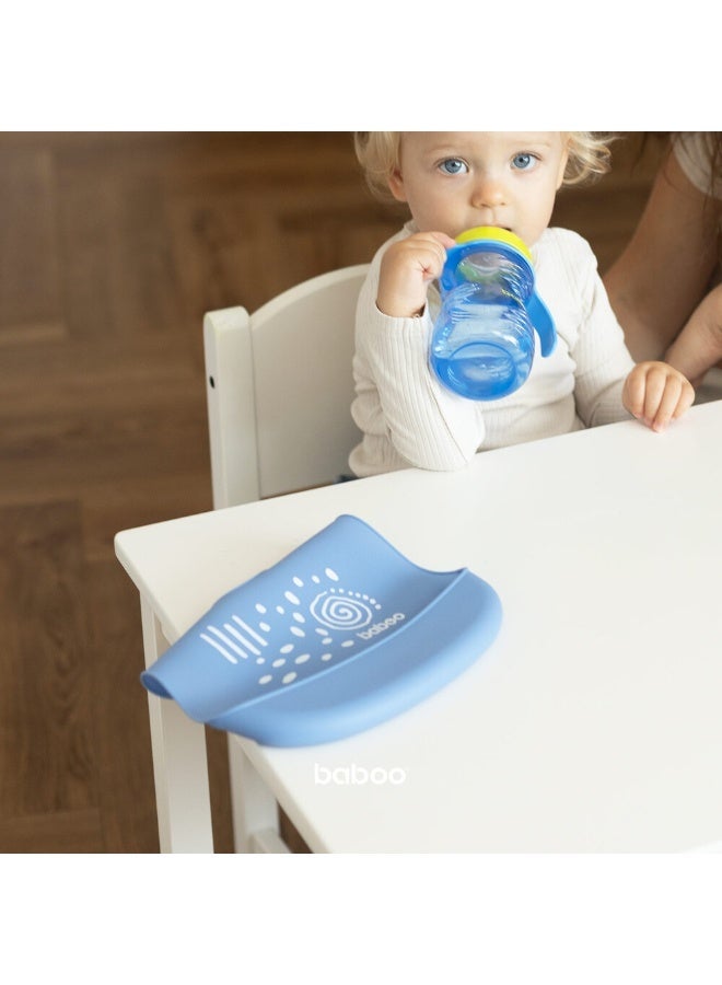 Baboo Baby Silicone Waterproof Bibs for babies and toddler with 6 Adjustable Neckline Buttons | Baby Feeding Bib for infants with Reusable, Easy Cleaning Bibs for Boys and Girls 4 Month Up  (Blue Haze) - Image 4