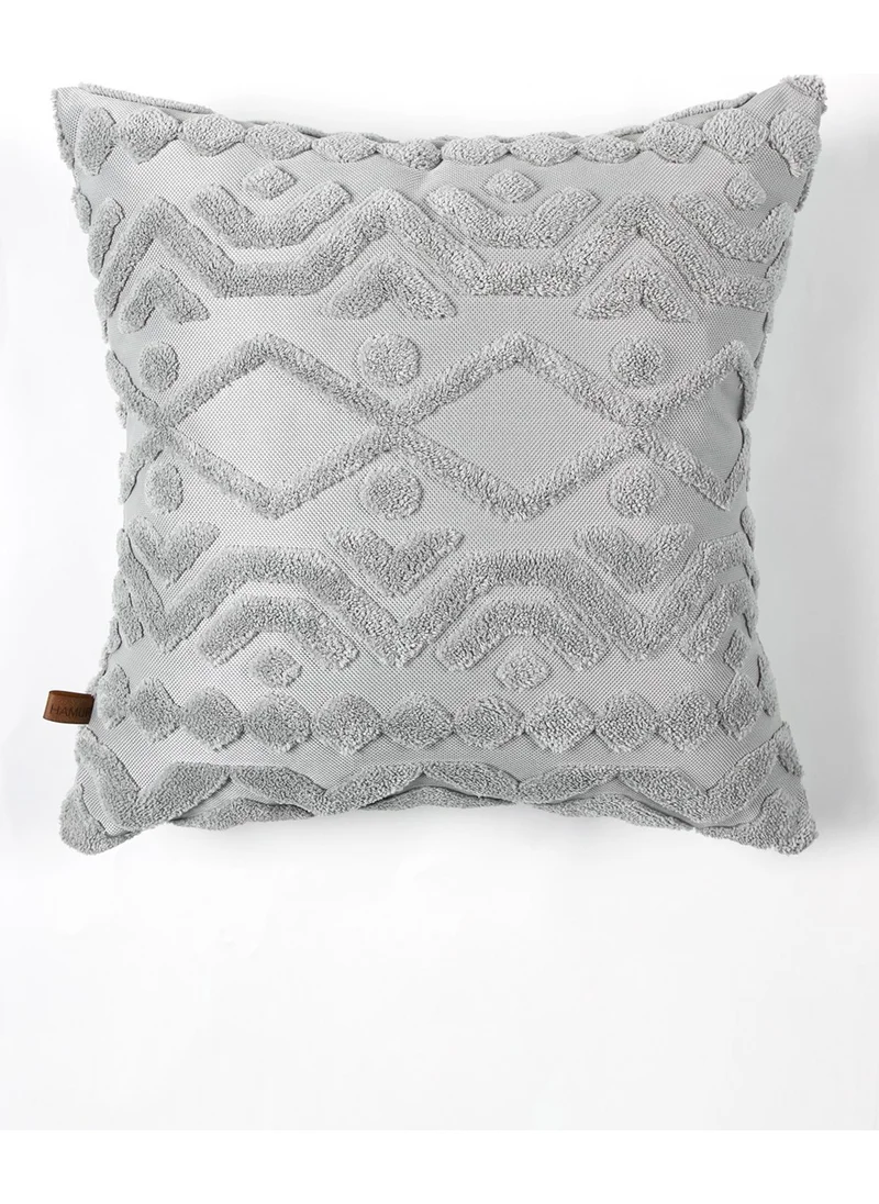 Hamur Dough Bohemian Special Design Punch Punch Pattern Square Decorative Throw Pillow Case Letta Gray