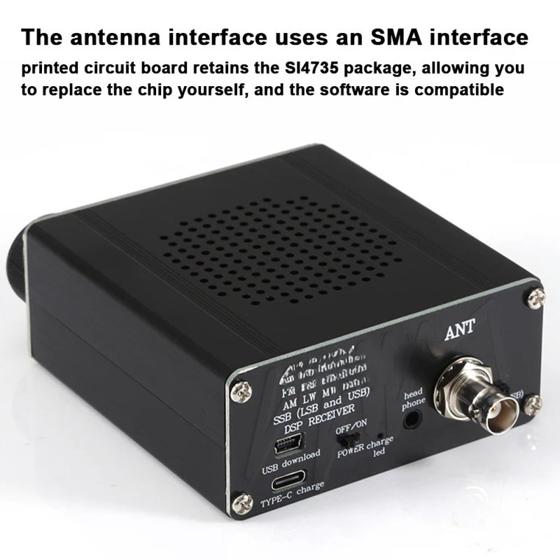 Full-wave Band Radio Receiver - 0.96-Inch Oled Display Built-In 3.6V 800Mah Battery Auto Power Failure Setting Hold For Home Outdoor Use - Image 3