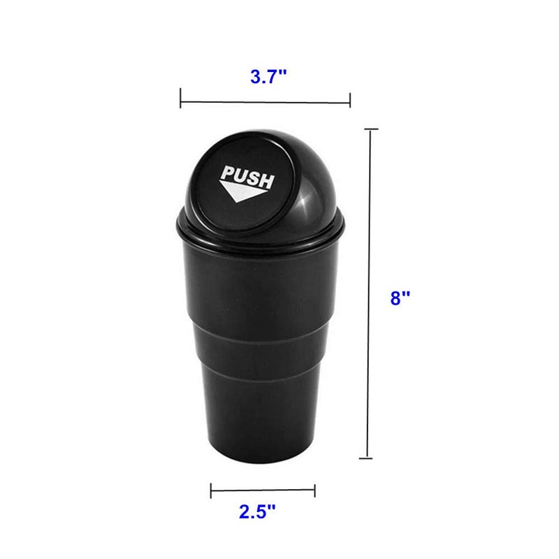 AISIBO Car Trash Can with Lid, Automotive Cup Holder Mini Vehicle Garbage Can Trash Bin for Car, Office, Home, Bedroom (2pcs) - Image 2