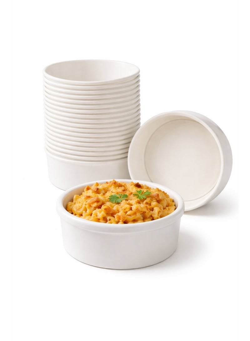 ايكواي ecoway Compostable Heavy Duty Made Of Paper - [44 Ounce - 1300 Ml, Pack Of 25] Disposable Bowls Eco-Friendly Biodegradable Perfect For Salad, Soup, Dessert, Hot or Cold Use, White - Image 1