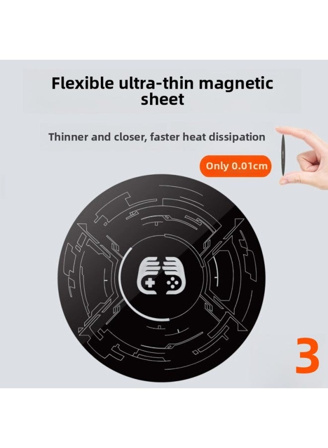 Loquat Radiator Magnetic Patch Is Suitable For Mobile Phone Tablet Computer Ipad Car Holder Mobile Phone Magnetic Patch-Color:Upgraded Version - Round Model 【pack Of 3】 Thermal Conductivity, Flexible Magne  - Image 1