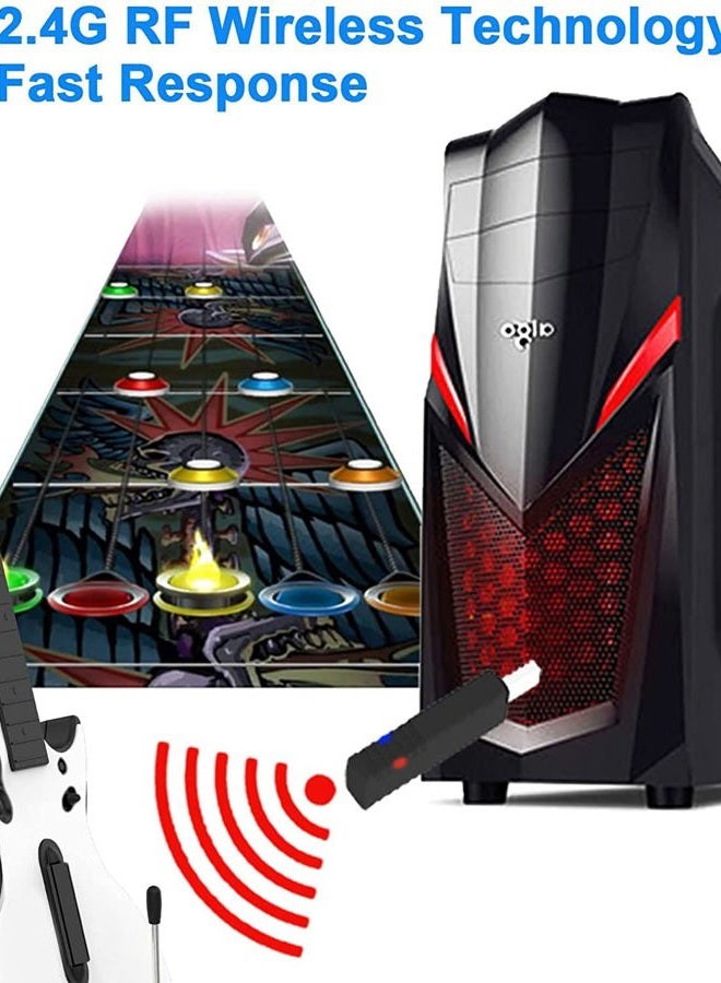 DOYO Guitar Hero for PC/PS3, Wireless Guitar Controller 10 Keys Compatible with of Guitar Hero and Rock Band 1 / 2 (White)… - Image 3