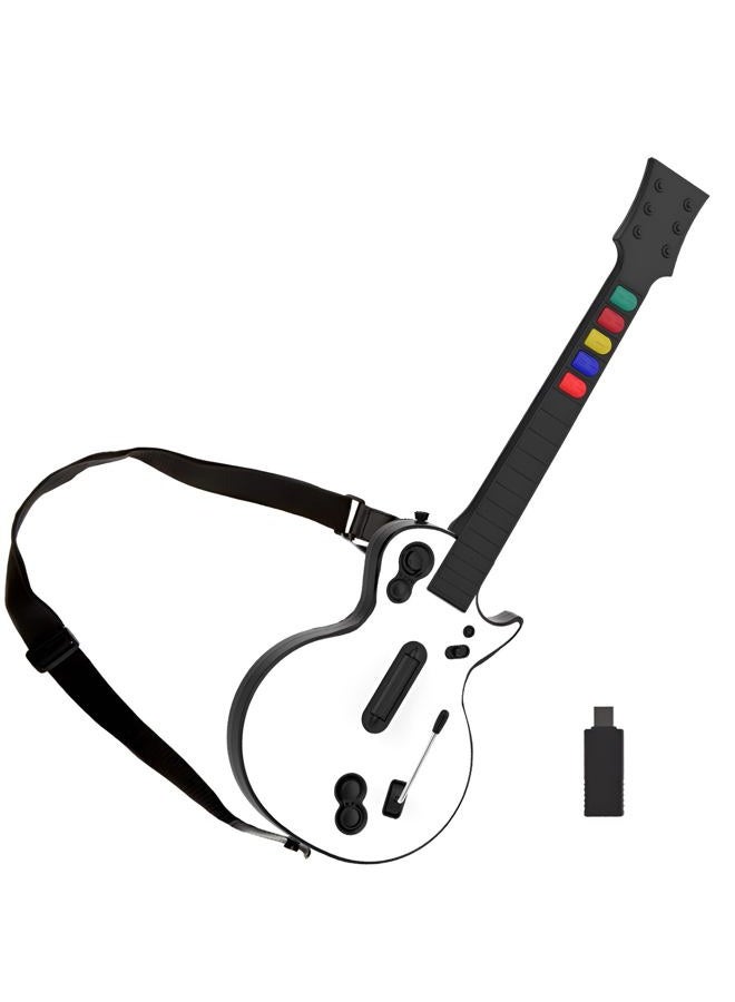DOYO Guitar Hero for PC/PS3, Wireless Guitar Controller 10 Keys Compatible with of Guitar Hero and Rock Band 1 / 2 (White)… - Image 1