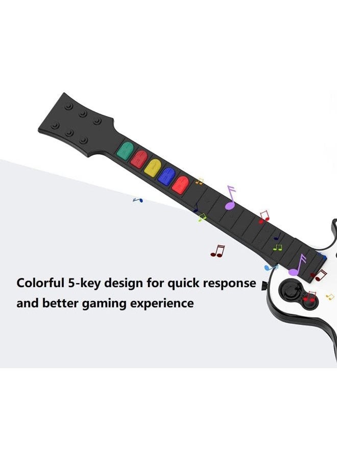 DOYO Guitar Hero for PC/PS3, Wireless Guitar Controller 10 Keys Compatible with of Guitar Hero and Rock Band 1 / 2 (White)… - Image 5