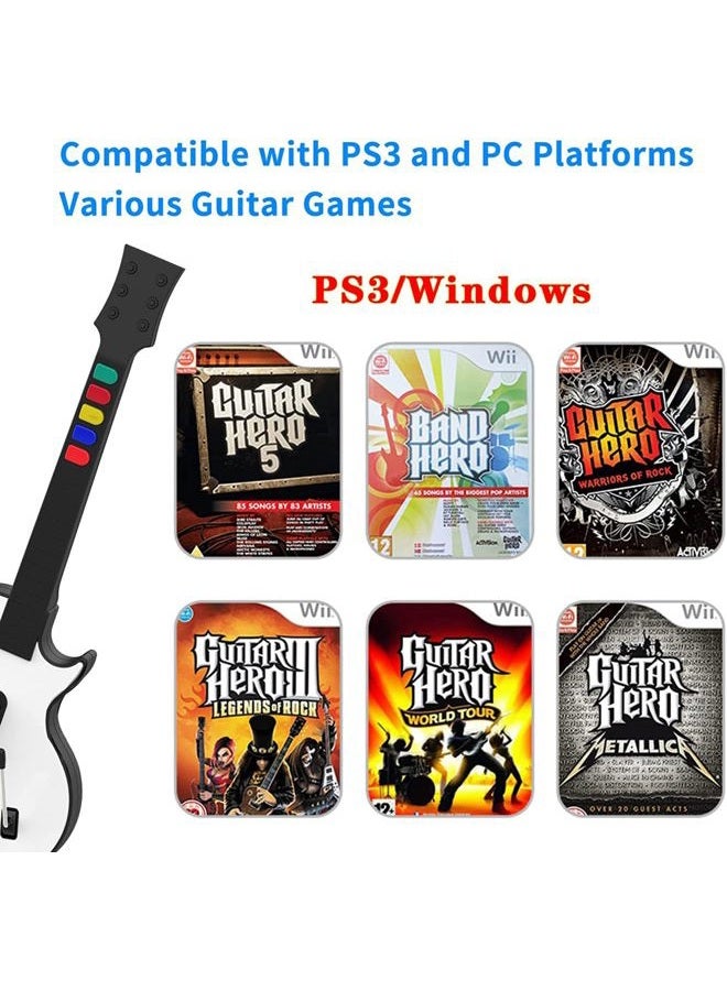 DOYO Guitar Hero for PC/PS3, Wireless Guitar Controller 10 Keys Compatible with of Guitar Hero and Rock Band 1 / 2 (White)… - Image 2