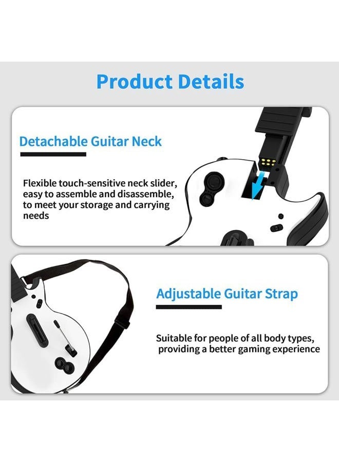 DOYO Guitar Hero for PC/PS3, Wireless Guitar Controller 10 Keys Compatible with of Guitar Hero and Rock Band 1 / 2 (White)… - Image 4