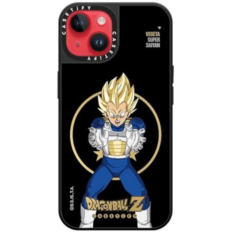 Casetify Mirror iPhone 14 Case 【Dragon Ball Colab/Reflective / 4.9ft Drop Protection/Magsafe】 - Super Saiyan Vegeta - Silver on Black - Image 5