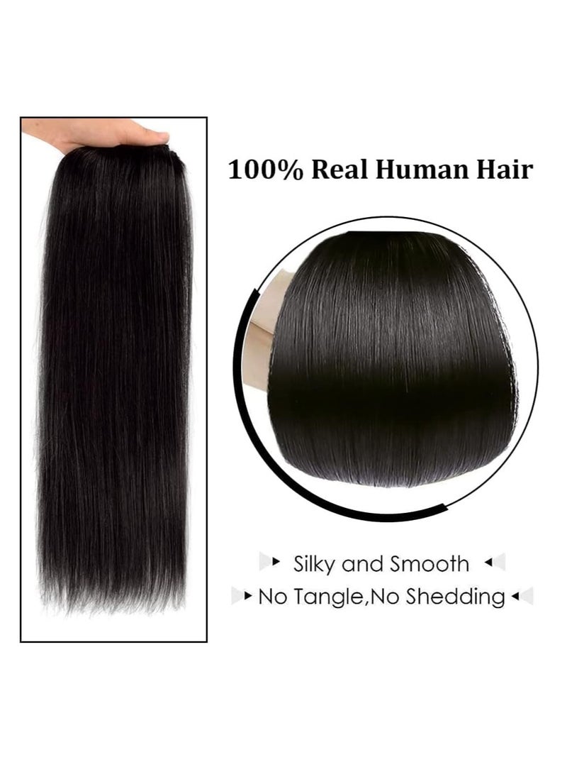 Estelle Human Hair Clip in Extension Black Straight Clip On Remy Hair Extensions Natural Hair Extensions For Woman Lady Girl 7pcs/set - Image 2